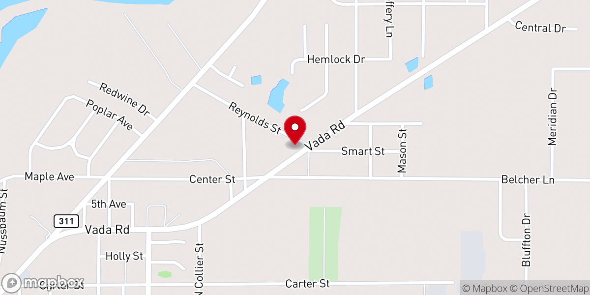 Map showing location of Bowen Baptist Association