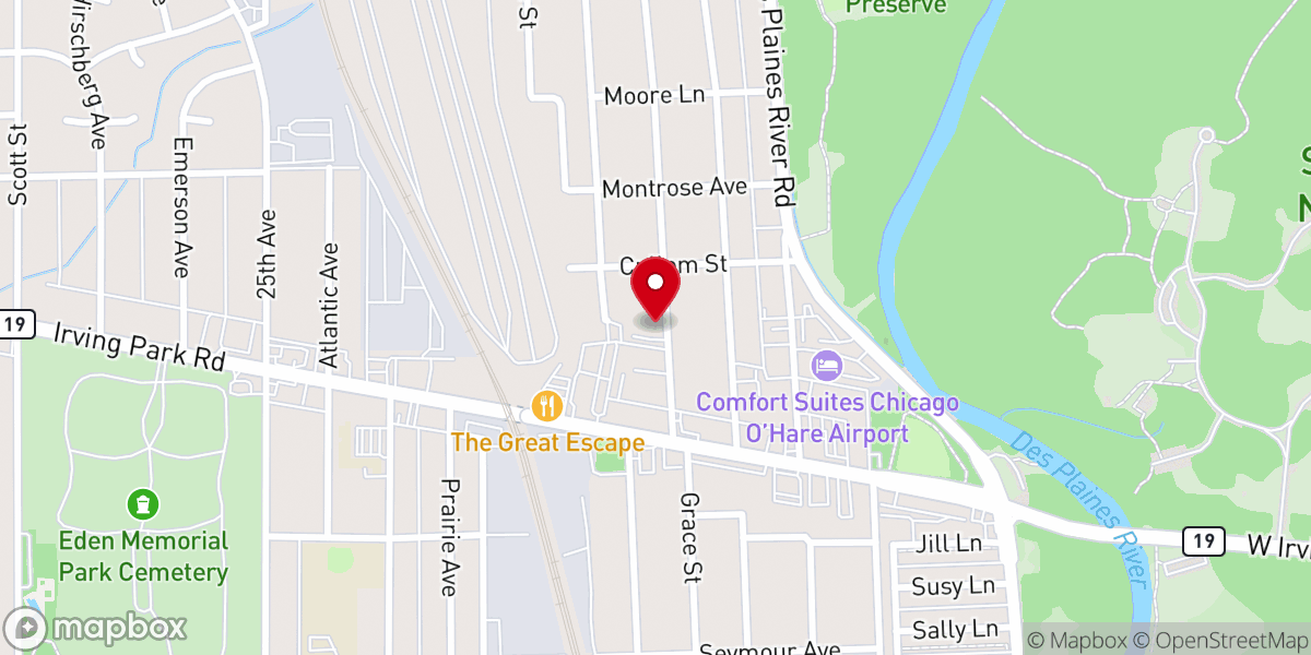 Map showing location of The Church of Chicago