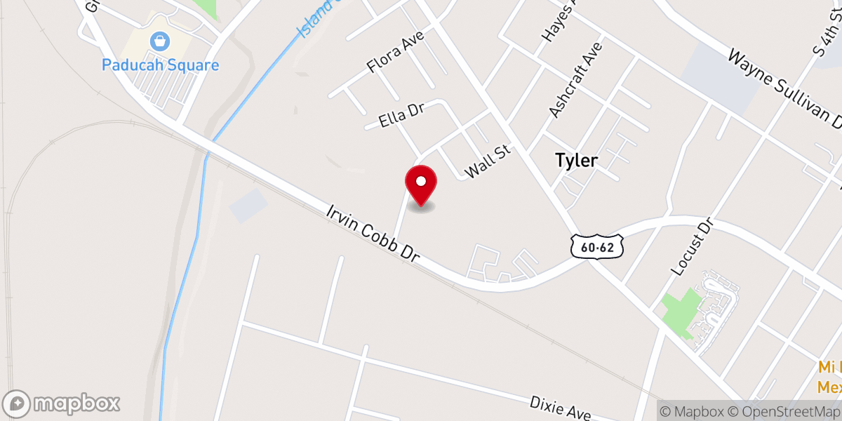 Map showing location of Paducah Cooperative Ministry