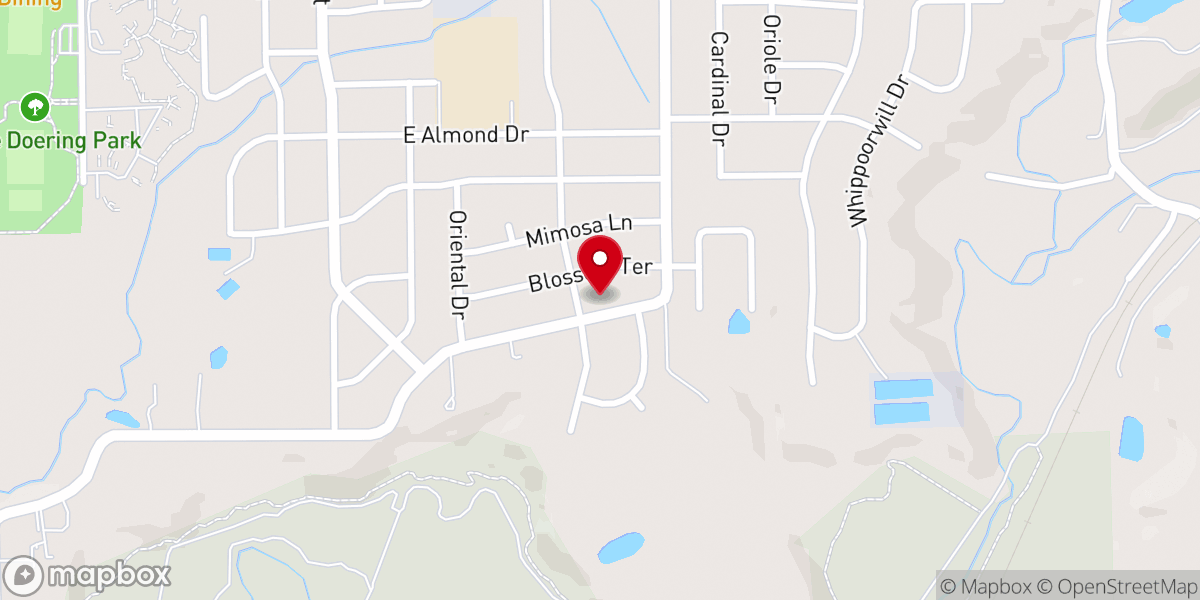 Map showing location of Pleasant Valley Missionary Baptist Church