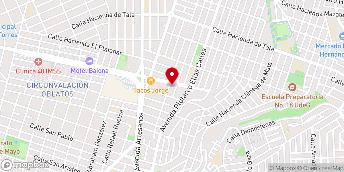 Map showing location of Iglesia Jesús Es