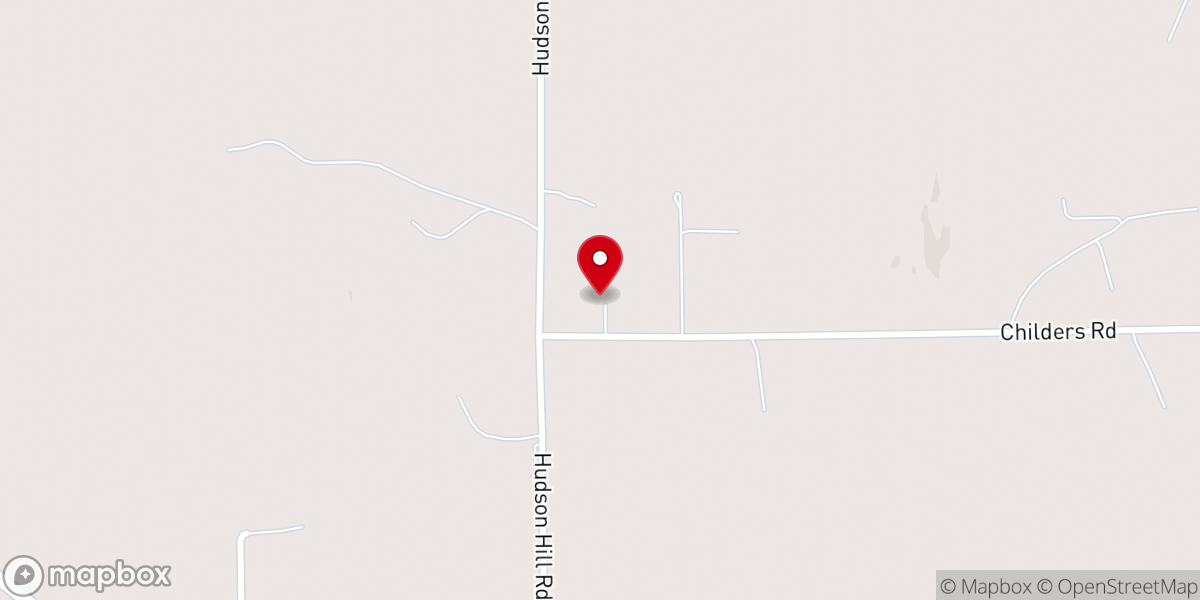 Map showing location of Hudson Hill Church