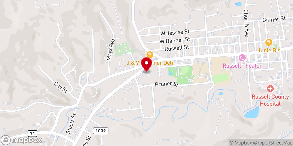 Map showing location of Lebanon Presbyterian Church