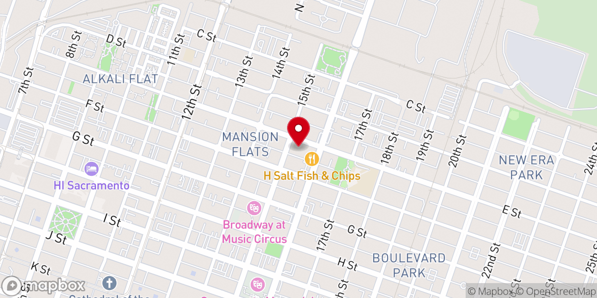 Map showing location of Iglesia del Dios Vivo