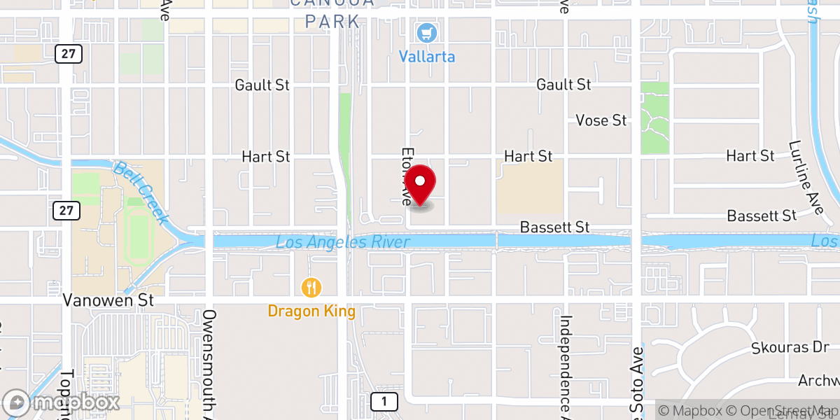 Map showing location of Templo La Hermosa Apostolic Assembly