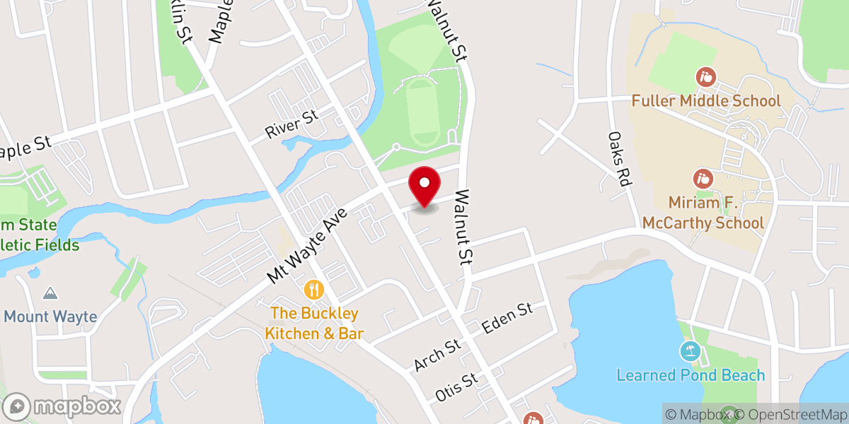 Map showing location of CCUS FRAMINGHAM