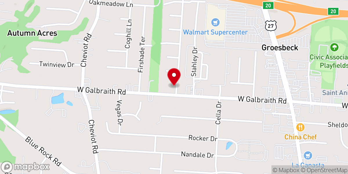 Map showing location of Church of Christ at Groesbeck