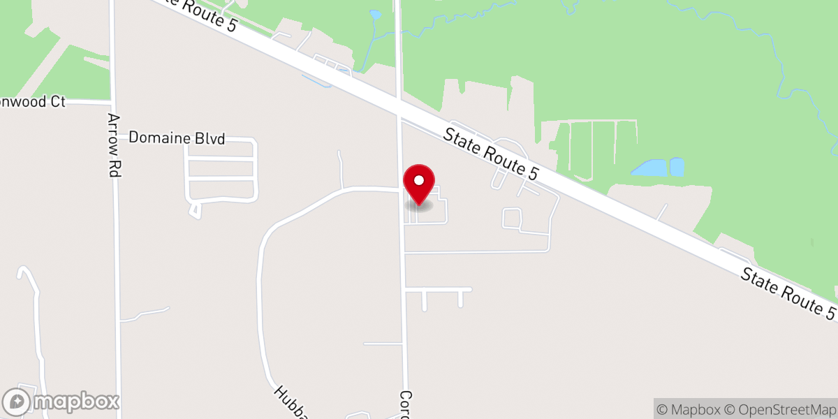 Map showing location of Glory Fellowship Baptist Church
