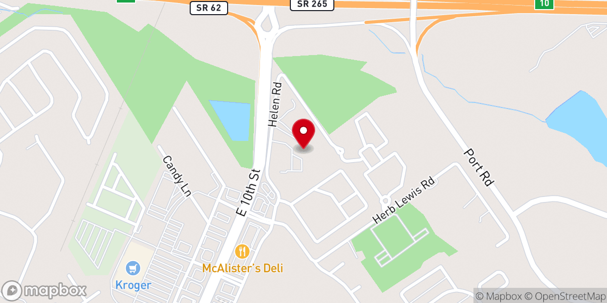 Map showing location of Eastern Heights Baptist Church