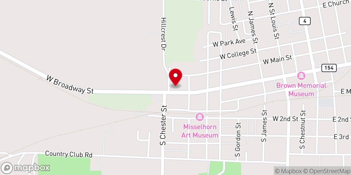 Map showing location of Our Lady of Lourdes Church