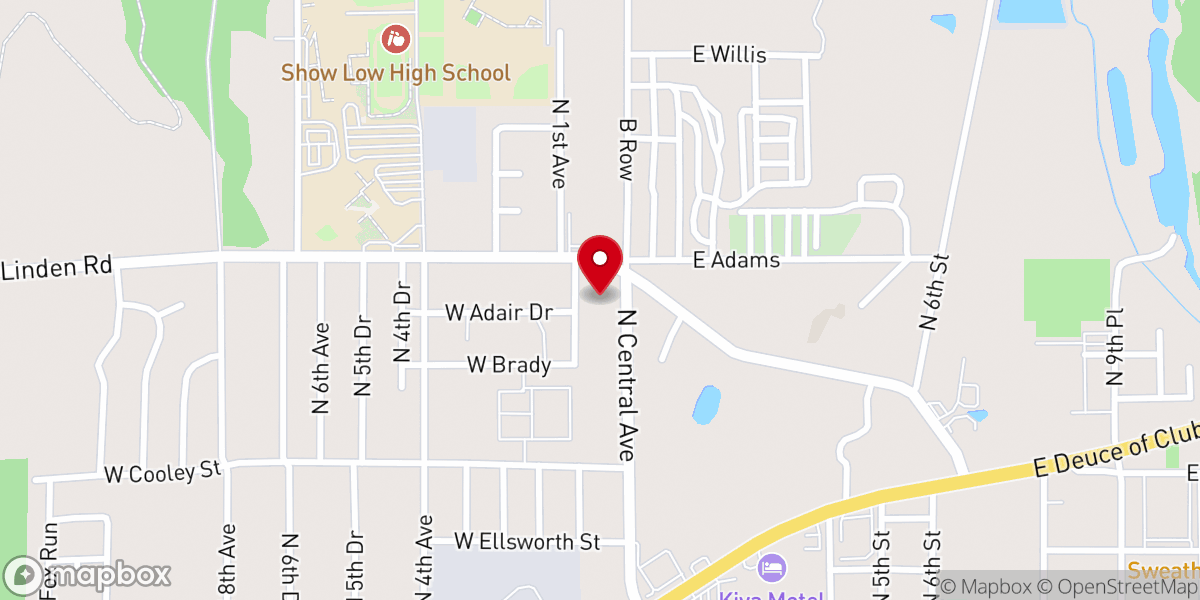 Map showing location of Mountain Christian School