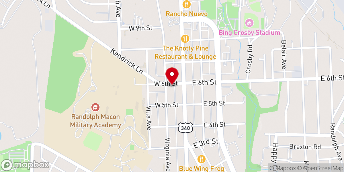 Map showing location of Good Shepherd Evangelical Lutheran Church