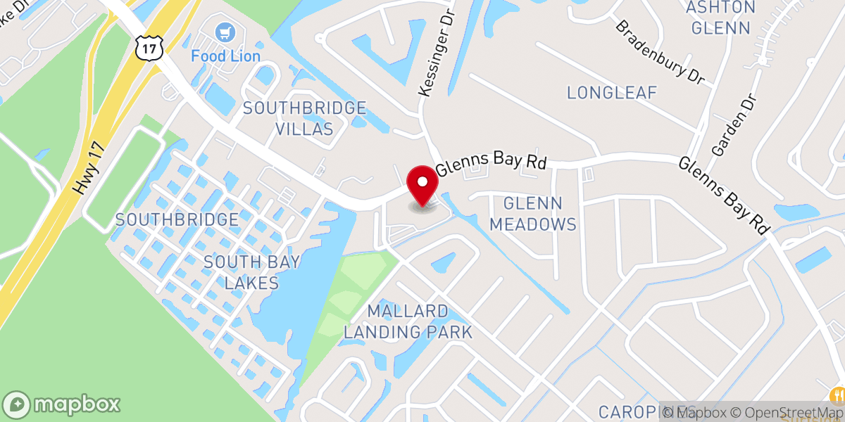 Map showing location of Trinity Presbyterian Church