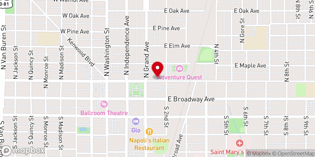 Map showing location of Forgotten Church Inc
