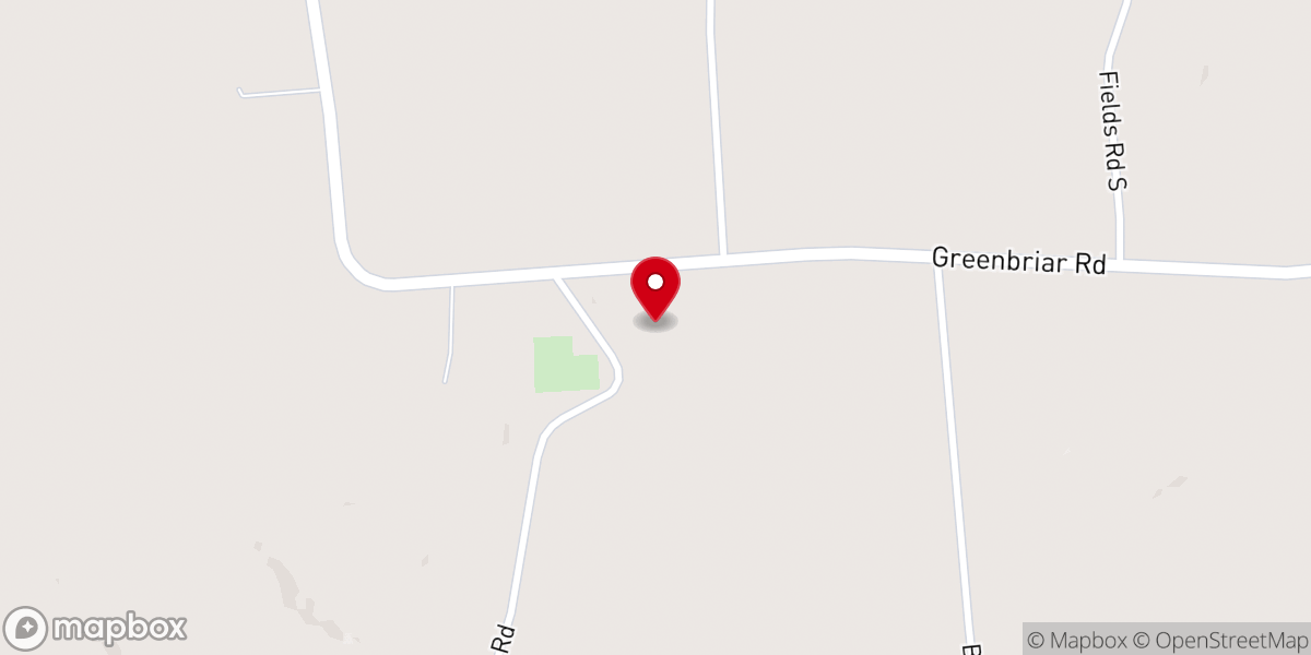 Map showing location of Greenbrier Church