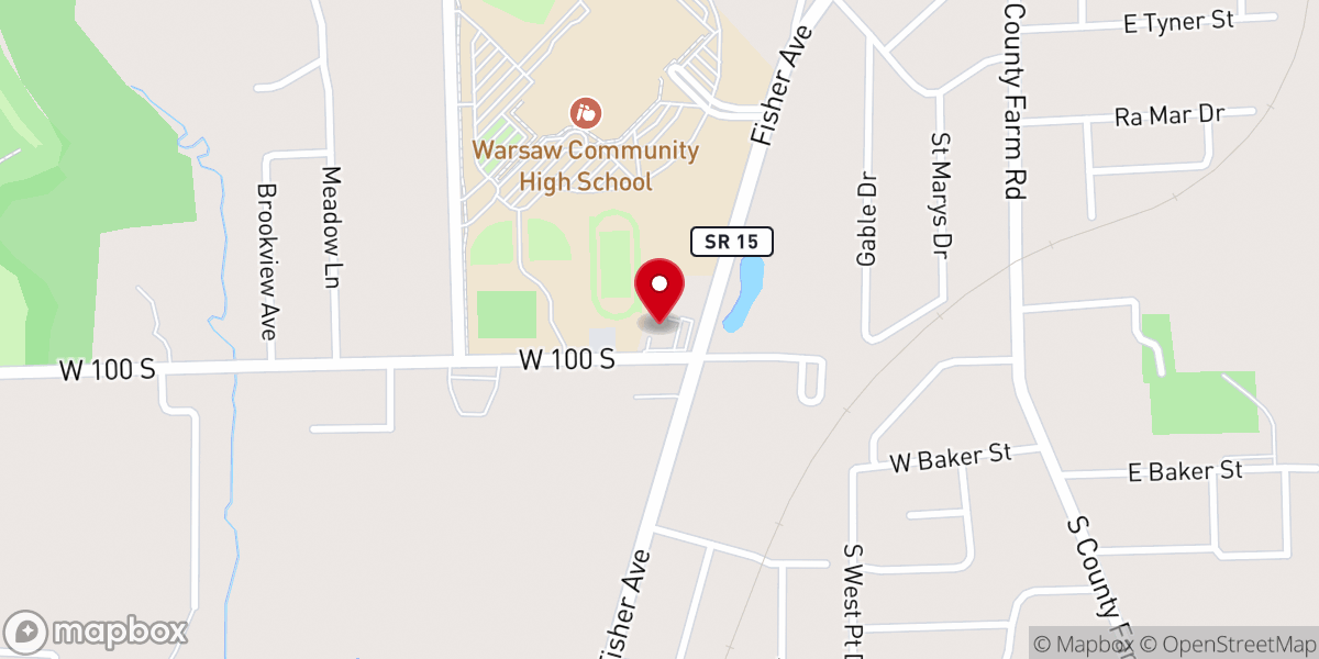 Map showing location of Abundant Life Assembly of God