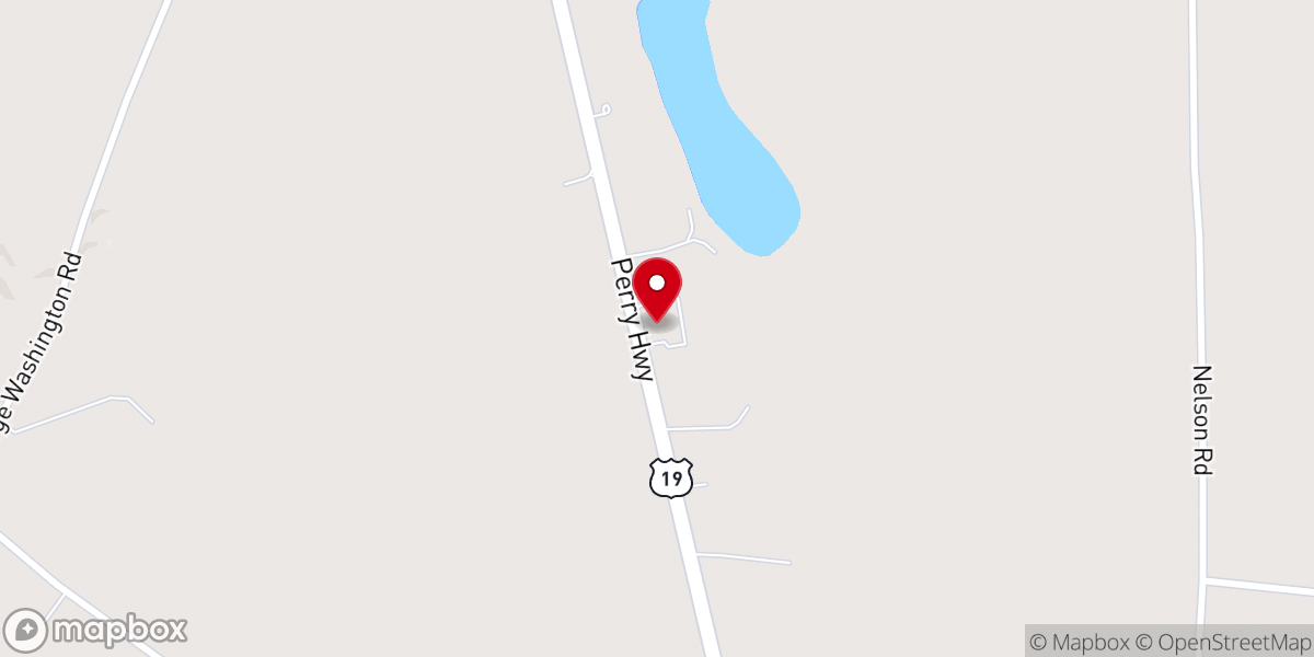Map showing location of Hillcrest Presbyterian Church