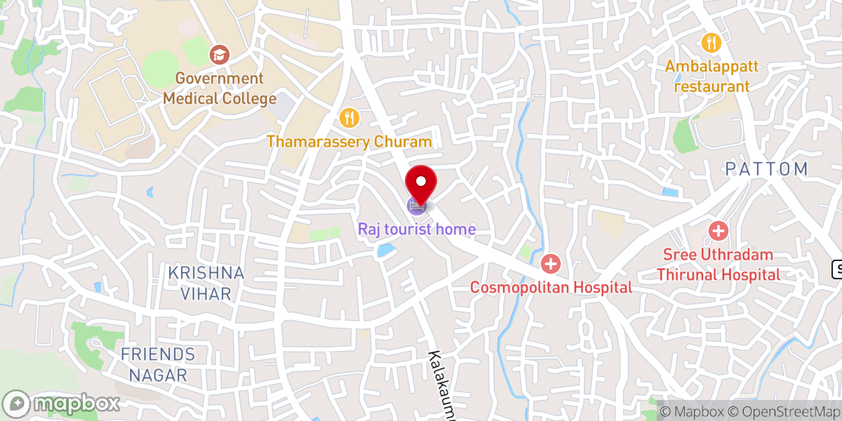 Map showing location of Trinity (Medical College) Mar Thoma Syrian Church, Thiruvananthapuram
