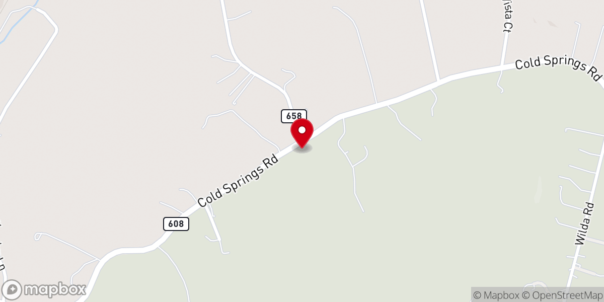 Map showing location of Spring Valley Church