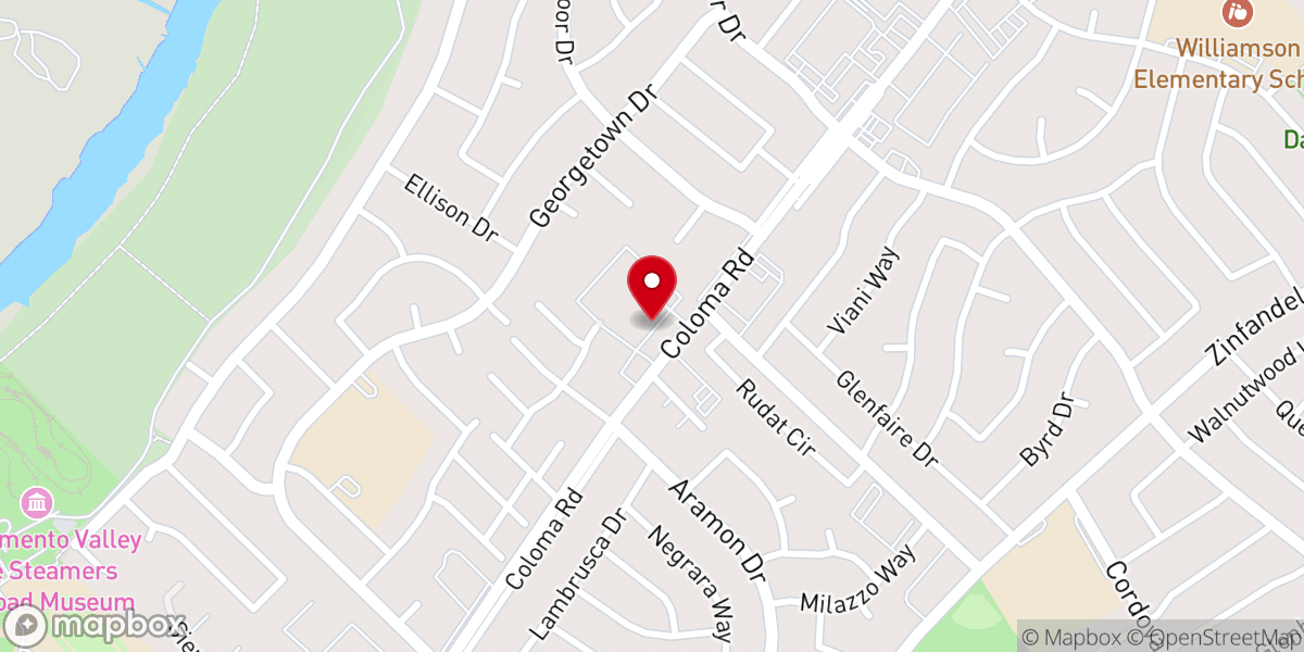 Map showing location of Cordova Church
