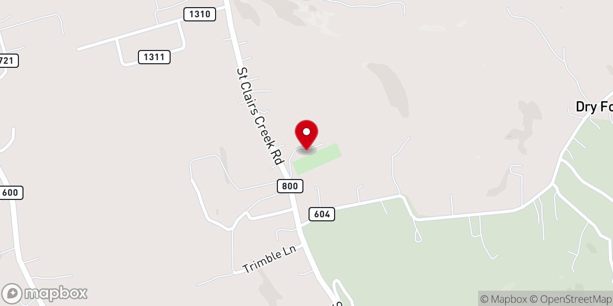 Map showing location of Macedonia Baptist Church