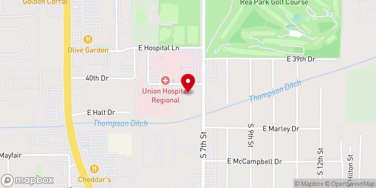 Map showing location of Southside Church of Christ