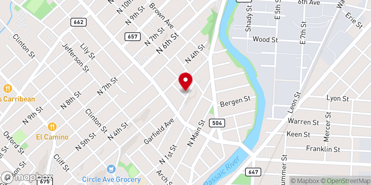 Map showing location of Deliverence Holy Tabernacle