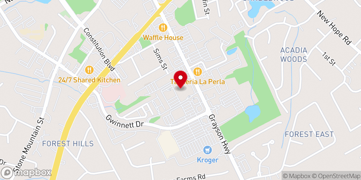 Map showing location of Arms of Love Church