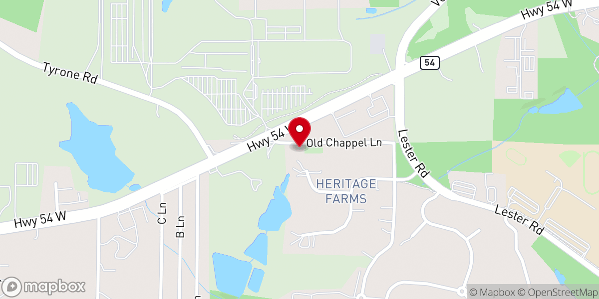 Map showing location of Flat Rock AME Church