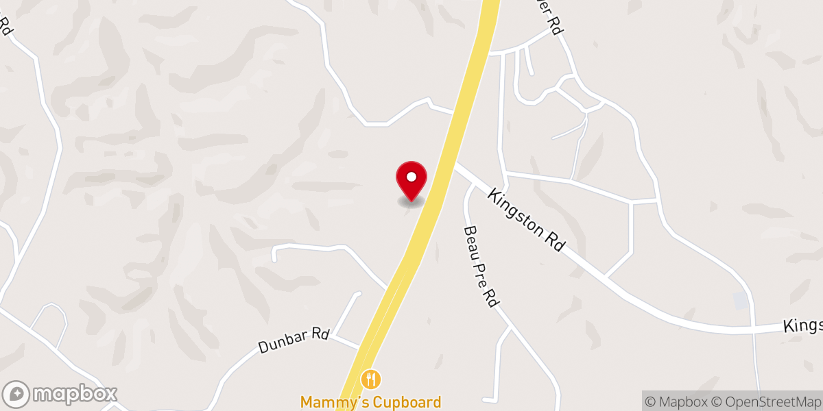 Map showing location of Calvary Baptist Church