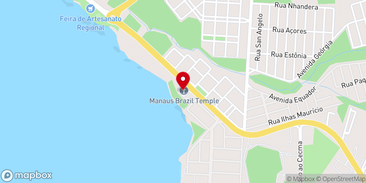 Map showing location of Templo de Manaus Brasil de A Igreja de Jesus Cristo dos Santos dos Últimos Dias