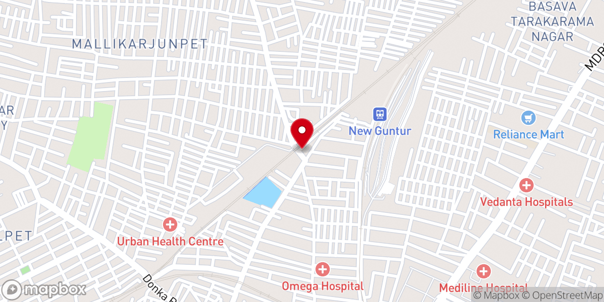Map showing location of Emmanuel Telugu Baptist Church
