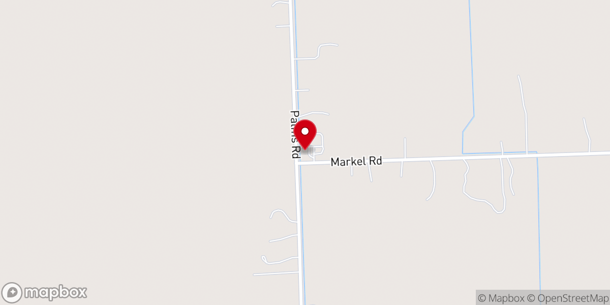 Map showing location of Saint Peter Lutheran Church