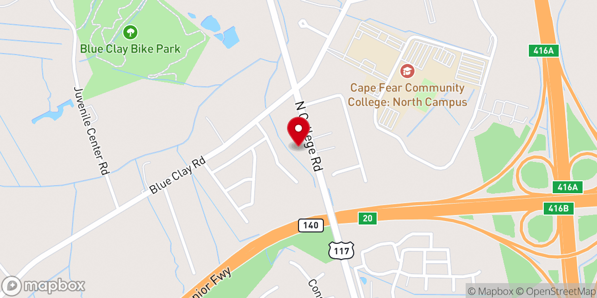 Map showing location of Old Apostolic Lutheran Church of Wilmington