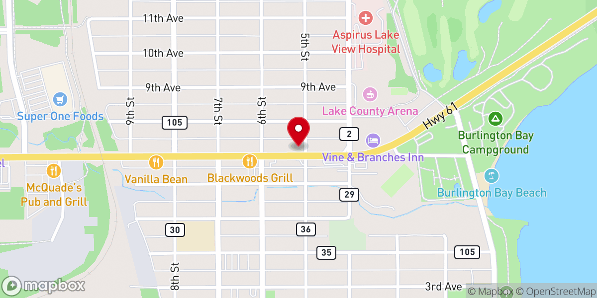 Map showing location of Living Waters Fellowship