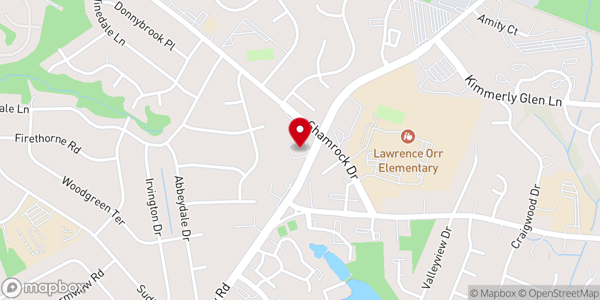 Map showing location of First Church Charlotte