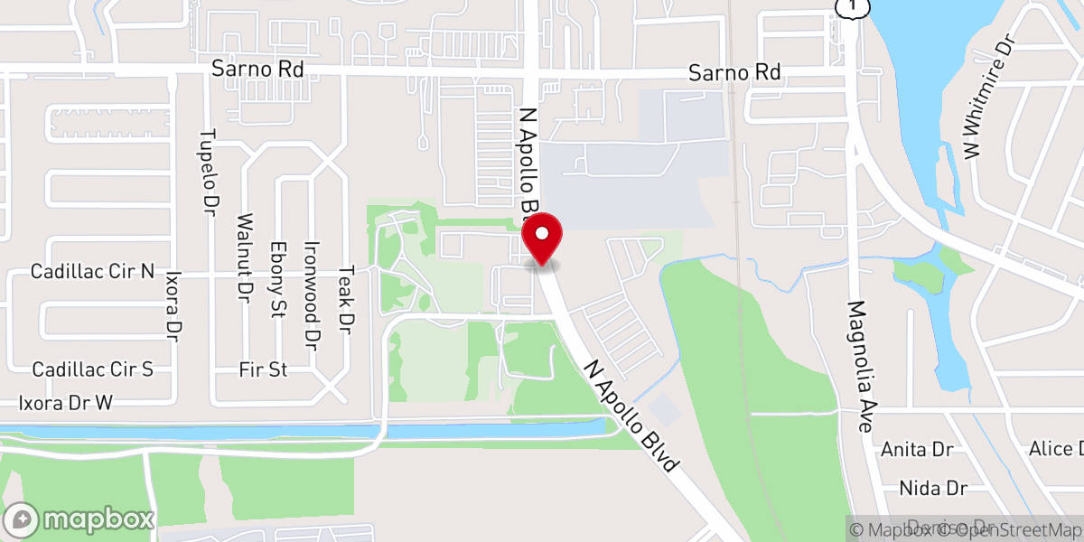Map showing location of New Life Assembly of God