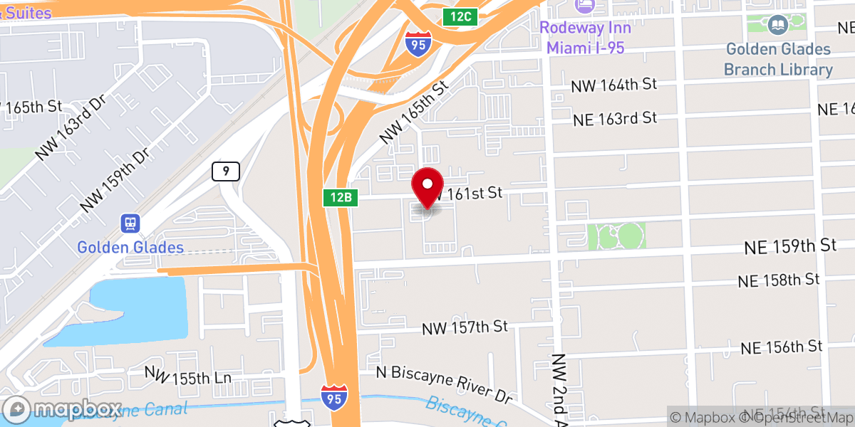 Map showing location of Tabernacle Of Glory -Shekinah Center/ Miami Campus