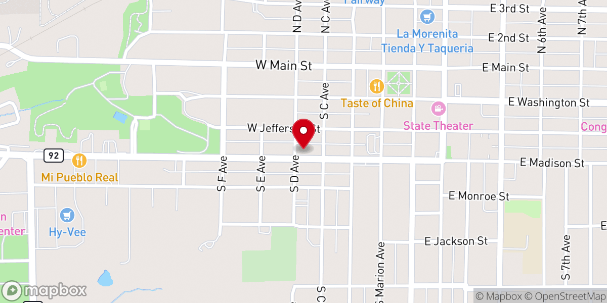 Map showing location of Church of God