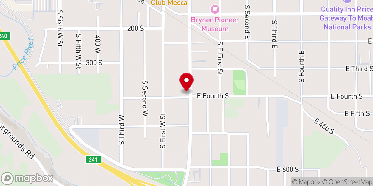 Map showing location of Grace Baptist of Castle Country