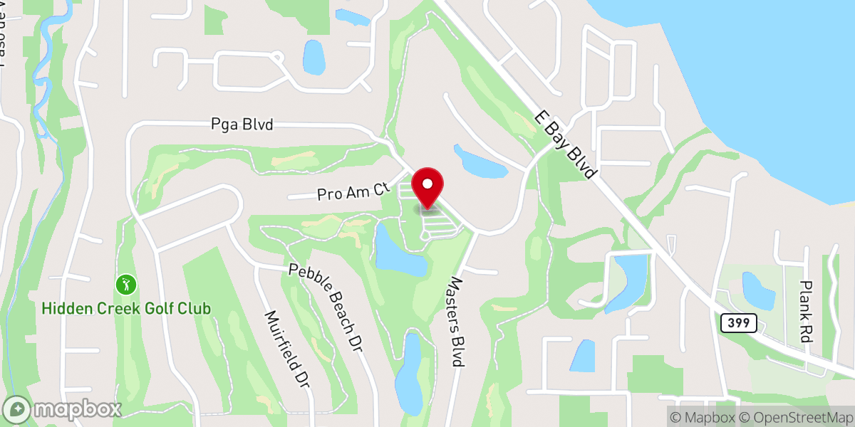 Map showing location of The Club at Hidden Creek