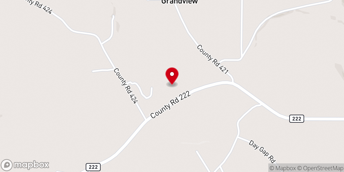 Map showing location of Center Hill Methodist Church