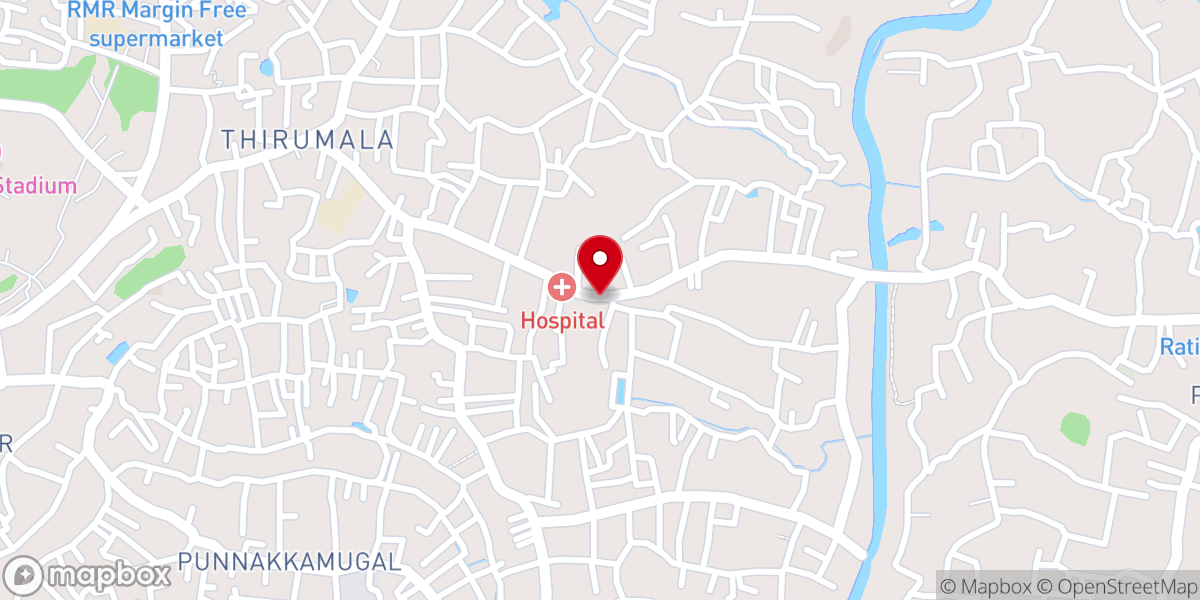 Map showing location of Wills Memorial CSI Church, Mangad