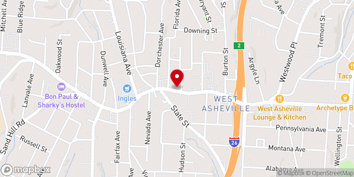 Map showing location of Trinity United Methodist Church