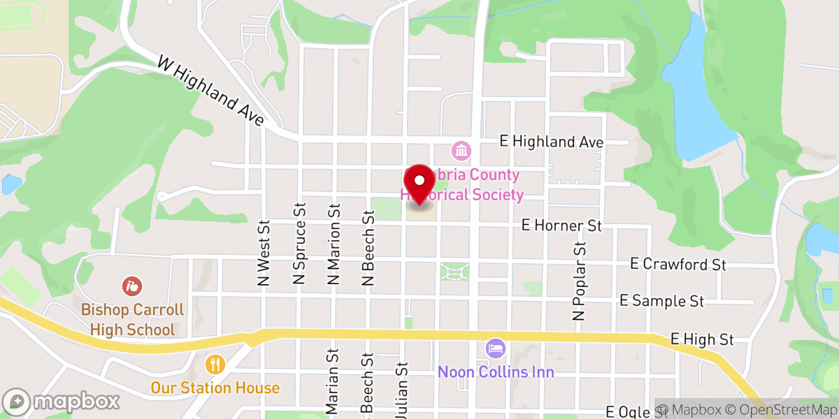 Map showing location of Holy Name Church School