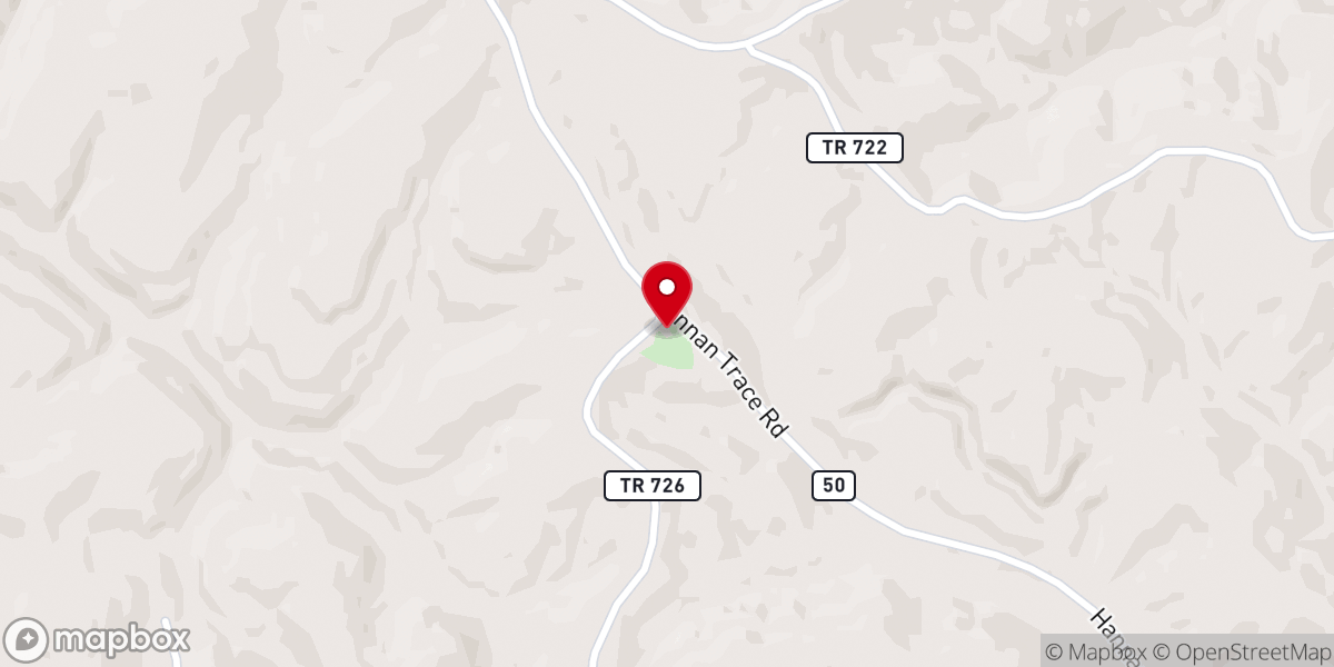Map showing location of Dickey Church