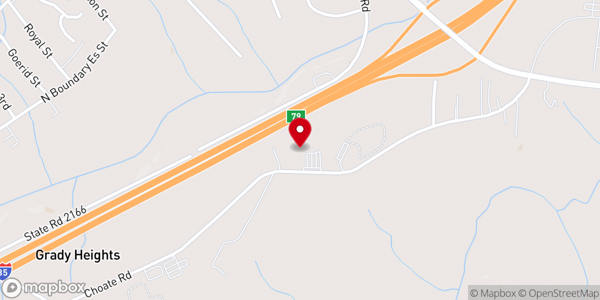 Map showing location of New Hope Independent Baptist