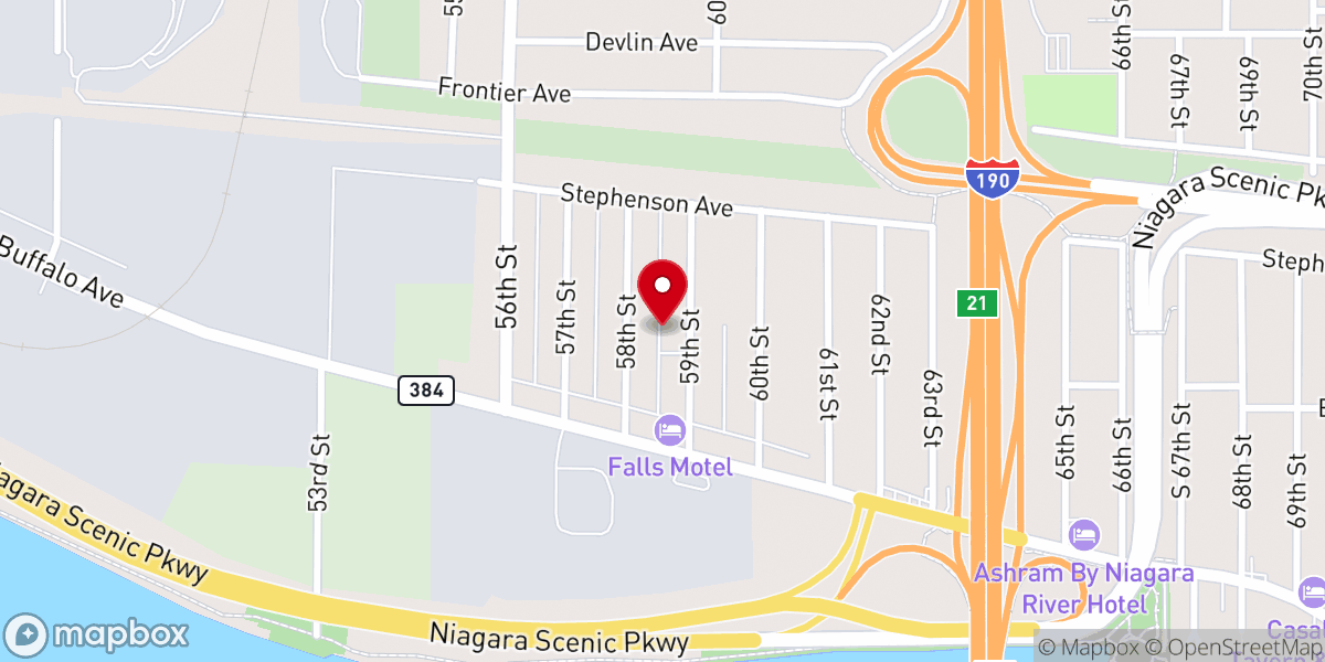 Map showing location of Beacan Presbyterian Church