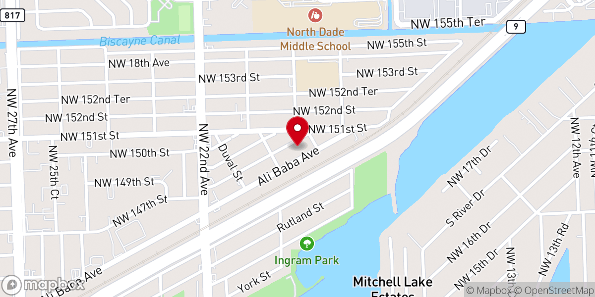Map showing location of The Soul Saving Station of Christ's Crusaders of Florida
