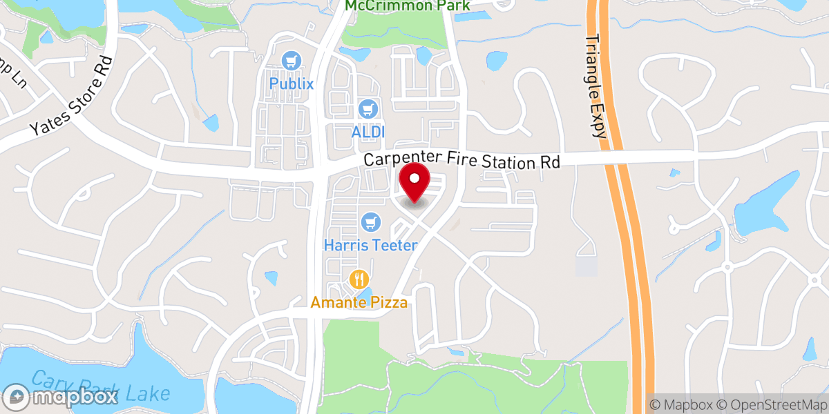 Map showing location of The Reserve at Cary Park Apartments